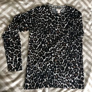 j crew animal print sweater S